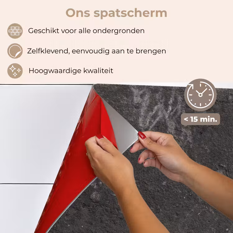 Beton - Muur - Zwart - Vintage - Industrieel keuken achterwand spatscherm klein -spatscherm_NL