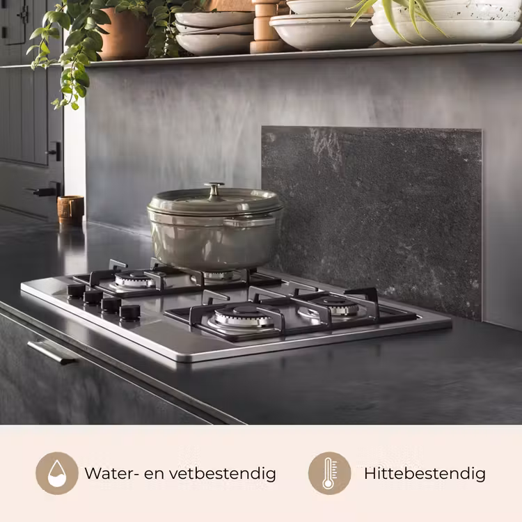 Beton - Muur - Zwart - Vintage - Industrieel keuken achterwand spatscherm klein -usp_NL