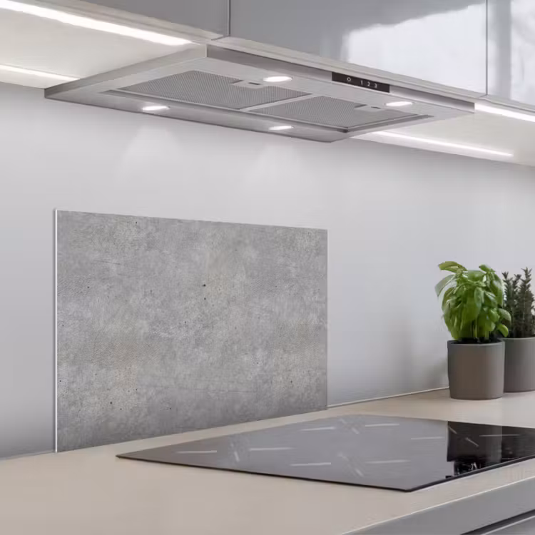 Beton - Patronen - Industrieel keuken achterwand spatscherm klein 900 -3d_schuin