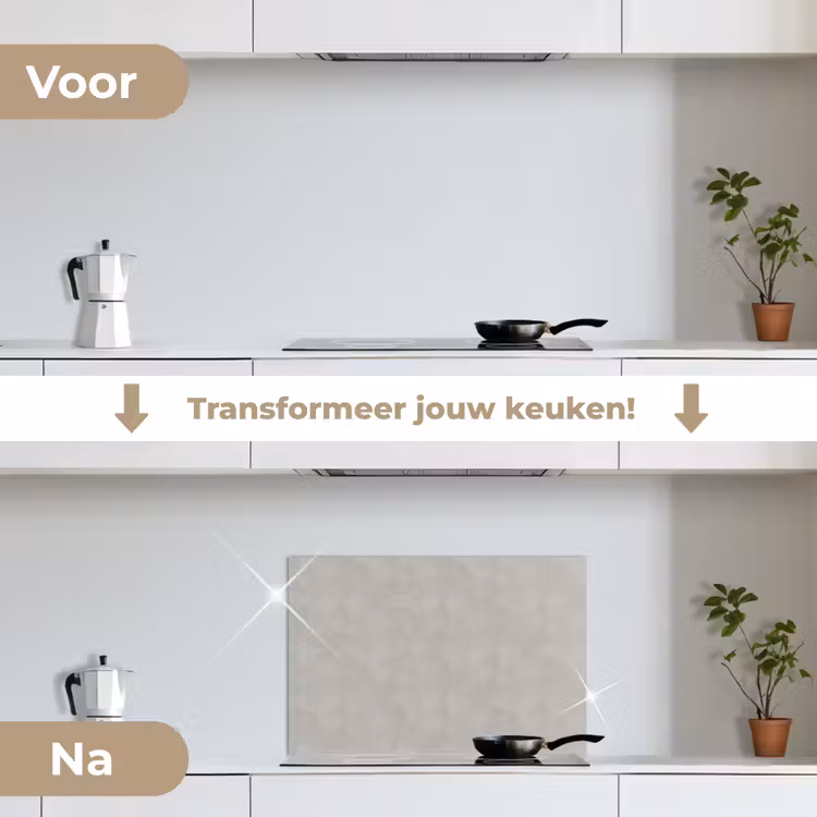 Beton - Patroon - Abstract keuken achterwand spatscherm klein 900 -voor_na_NL