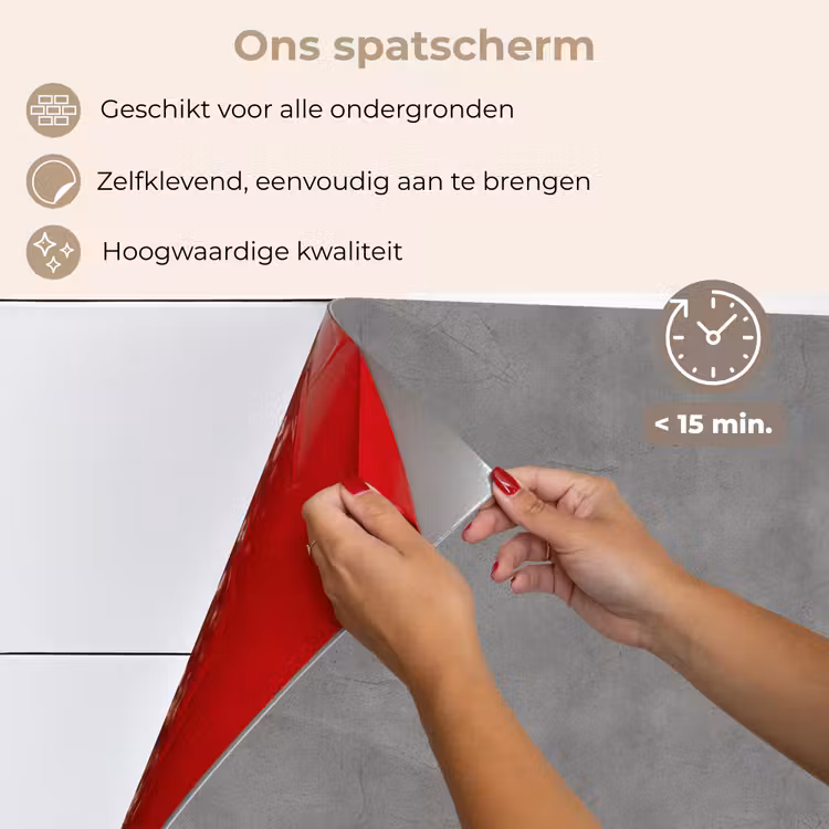 Beton - Structuur - Patroon keuken achterwand spatscherm klein 900 -spatscherm_NL
