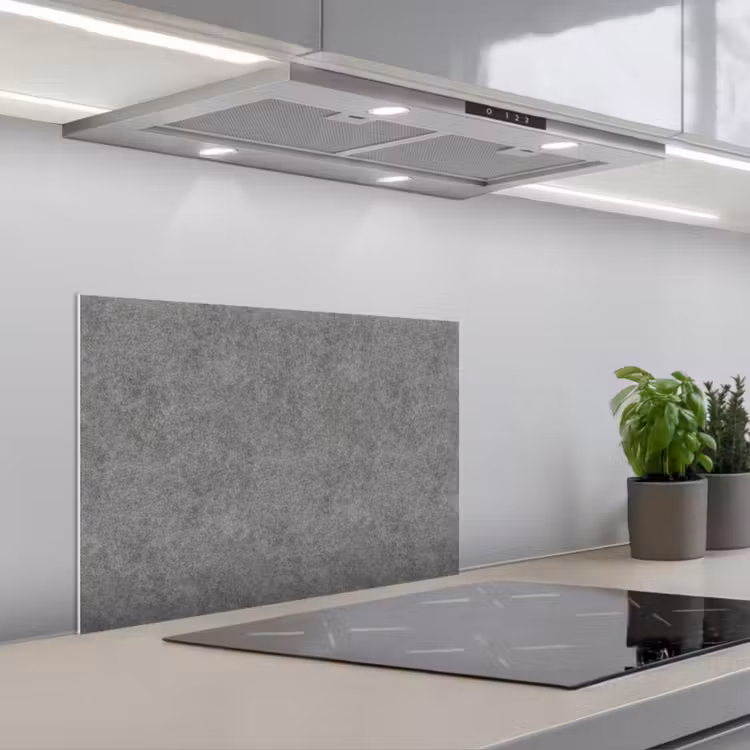 Beton - Textuur - Patronen keuken achterwand spatscherm klein 900 -3d_schuin