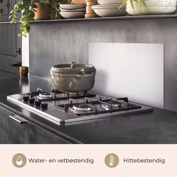Beton - Wit - Modern keuken achterwand spatscherm klein -usp_NL