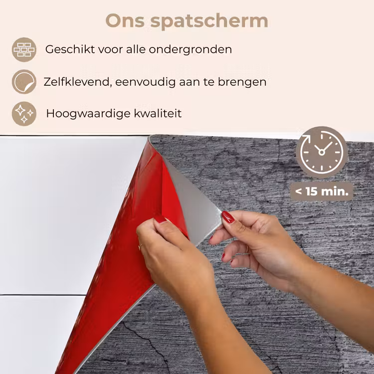 Beton - Zwart - Scheur keuken achterwand spatscherm klein -spatscherm_NL