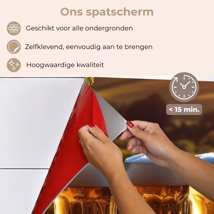 Bier - Hop - Landschap keuken achterwand spatscherm klein -spatscherm_NL