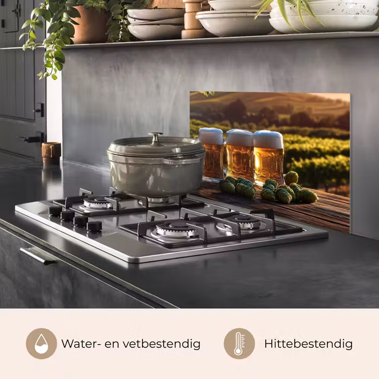 Bier - Hop - Landschap keuken achterwand spatscherm klein -usp_NL