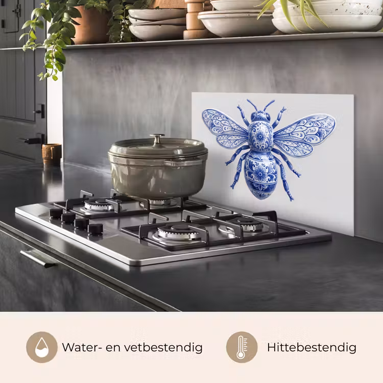 Bij - Modern - Delfts - Blauw keuken achterwand spatscherm klein -usp_NL