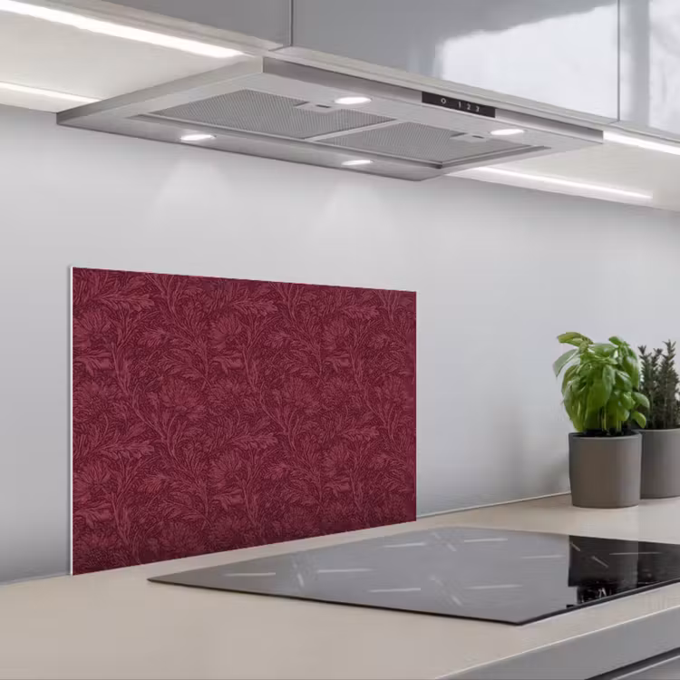Bladeren - Patroon - Paars keuken achterwand spatscherm klein 900 -3d_schuin
