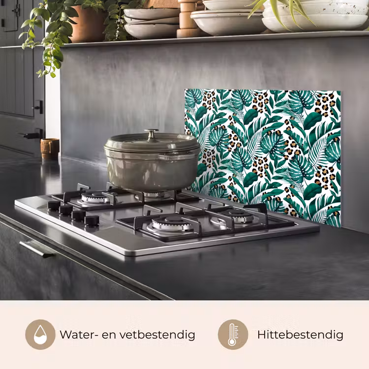 Bladeren - Tropisch - Jungle keuken achterwand spatscherm klein -usp_NL