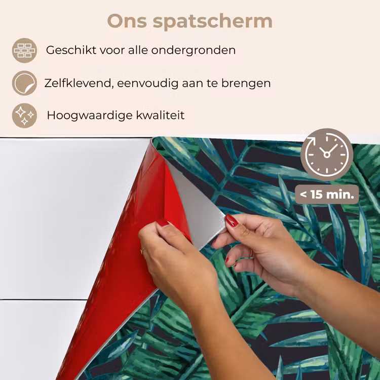 Bladeren - Tropisch - Jungle - Natuur keuken achterwand spatscherm klein -spatscherm_NL