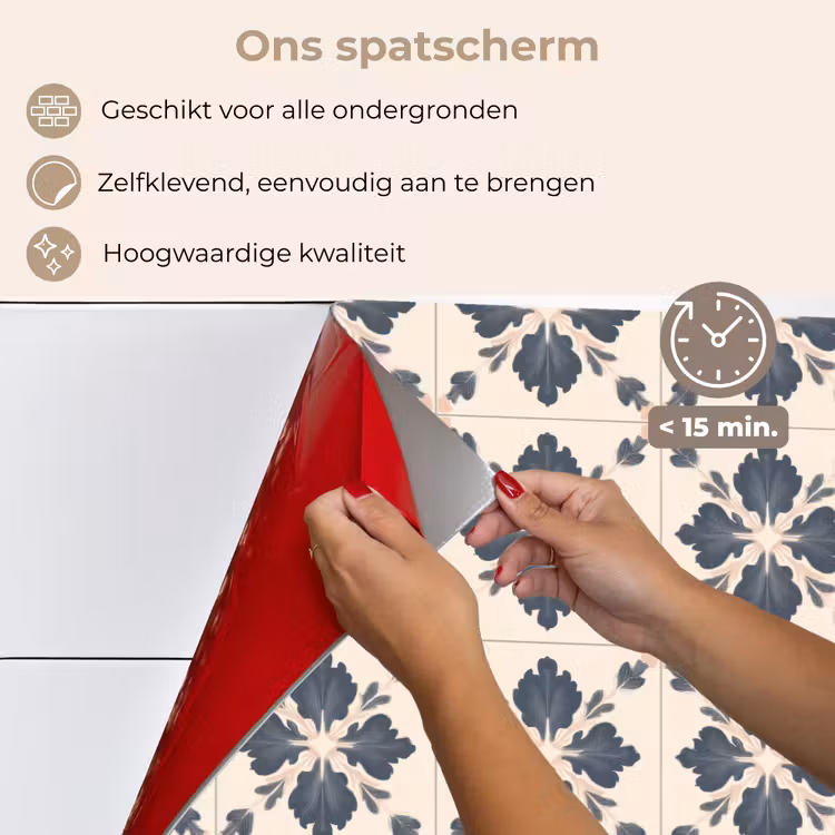 Bladvorm - Klassiek - Kleurrijk keuken achterwand spatscherm klein 900 -spatscherm_NL