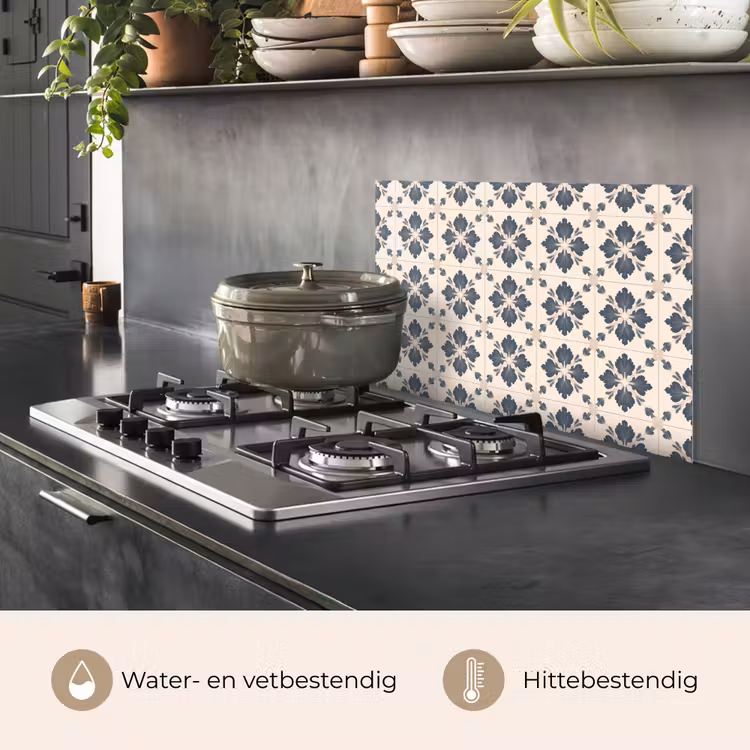 Bladvorm - Klassiek - Kleurrijk keuken achterwand spatscherm klein 900 -usp_NL