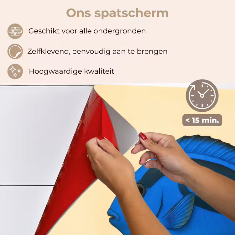 Blauw - Dory - Vis - Staartvin keuken achterwand spatscherm klein -spatscherm_NL