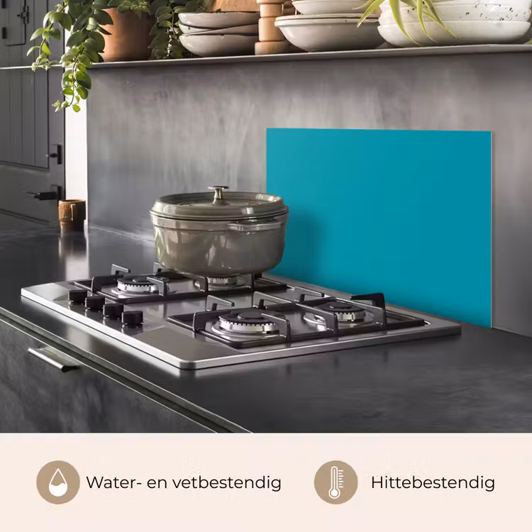 Blauw - Effen kleur keuken achterwand spatscherm klein 900 -usp_NL