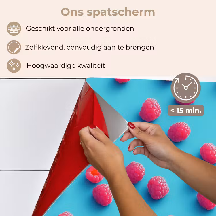 Blauw - Frambozen - Roze keuken achterwand spatscherm klein 900 -spatscherm_NL
