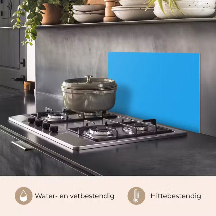Blauw - Licht - Kleuren keuken achterwand spatscherm klein 900 -usp_NL