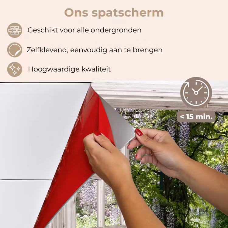 Blauwe regen - Bloemen - Doorkijk - Boom - Lente keuken achterwand spatscherm klein -spatscherm_NL