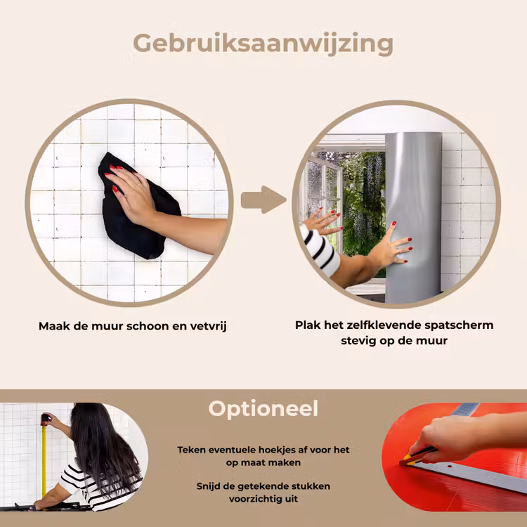 Blauwe regen - Bloemen - Doorkijk - Boom - Lente keuken achterwand spatscherm klein -gebruiksaanwijzing_NL