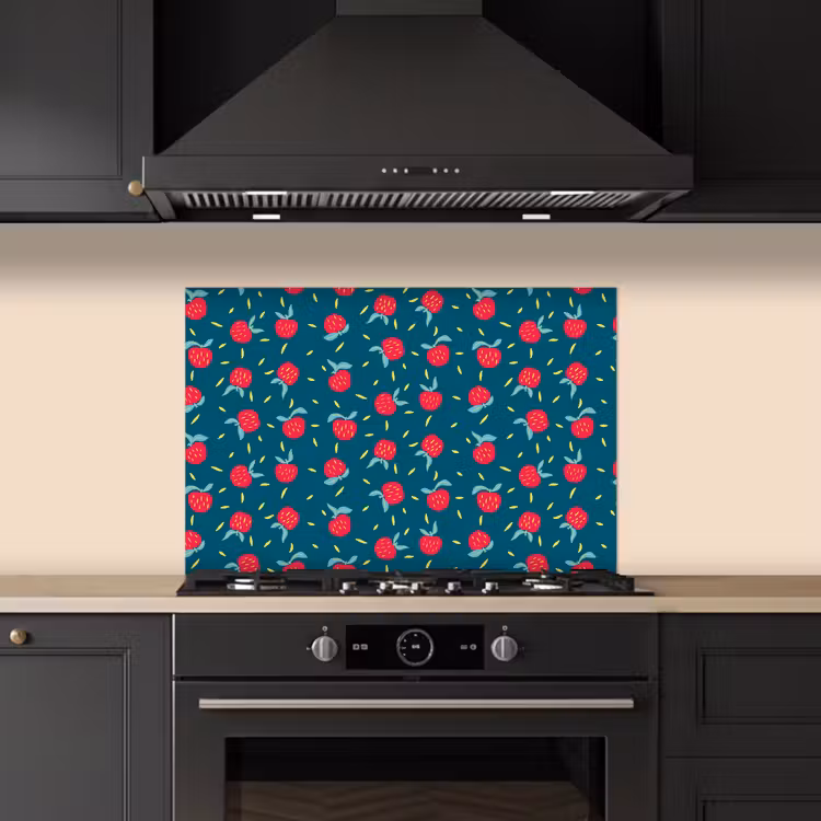 Blauwgroen - Appels - Vruchten keuken achterwand spatscherm klein 900 -sfeer1