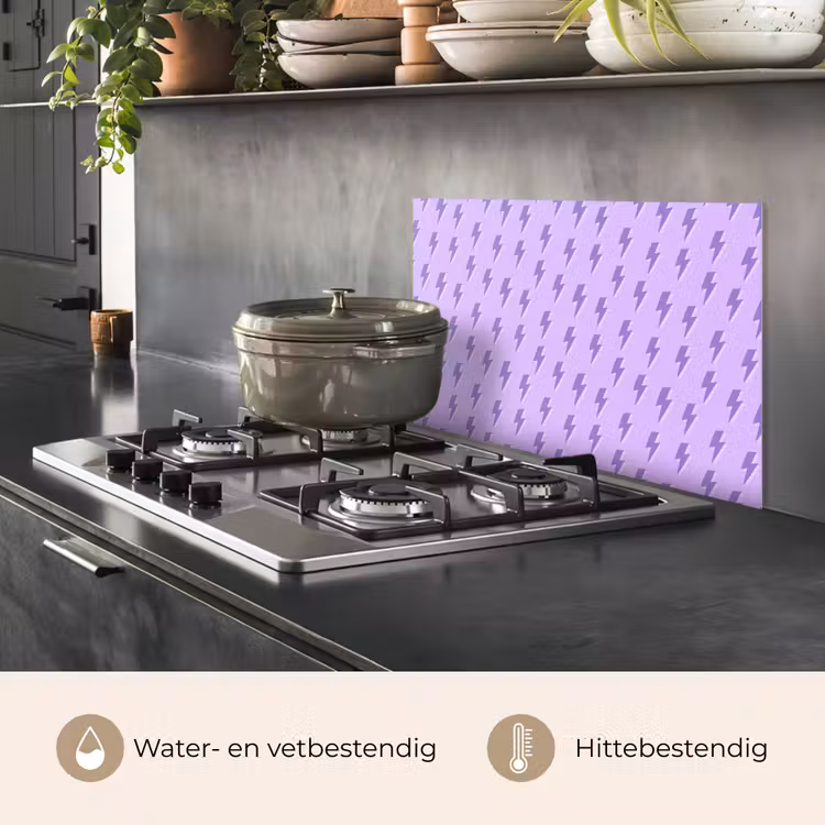 Bliksem - Paars - Lila keuken achterwand spatscherm klein 900 -usp_NL