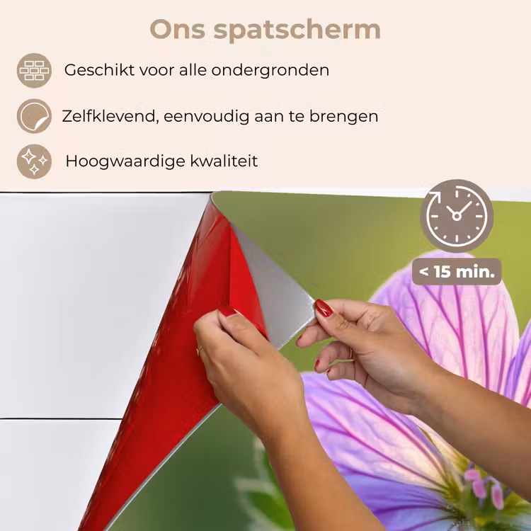 Bloem - Close up - Paars keuken achterwand spatscherm klein -spatscherm_NL