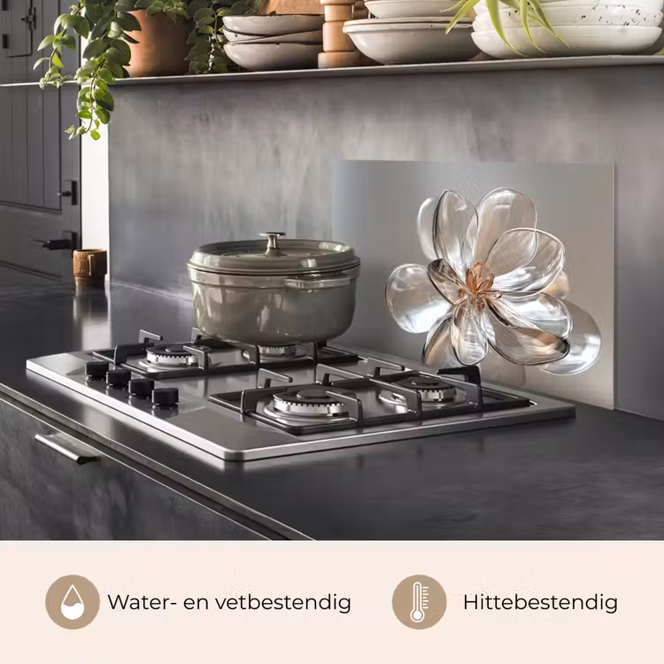 Bloem - Glazen - Doorzichtig keuken achterwand spatscherm klein -usp_NL