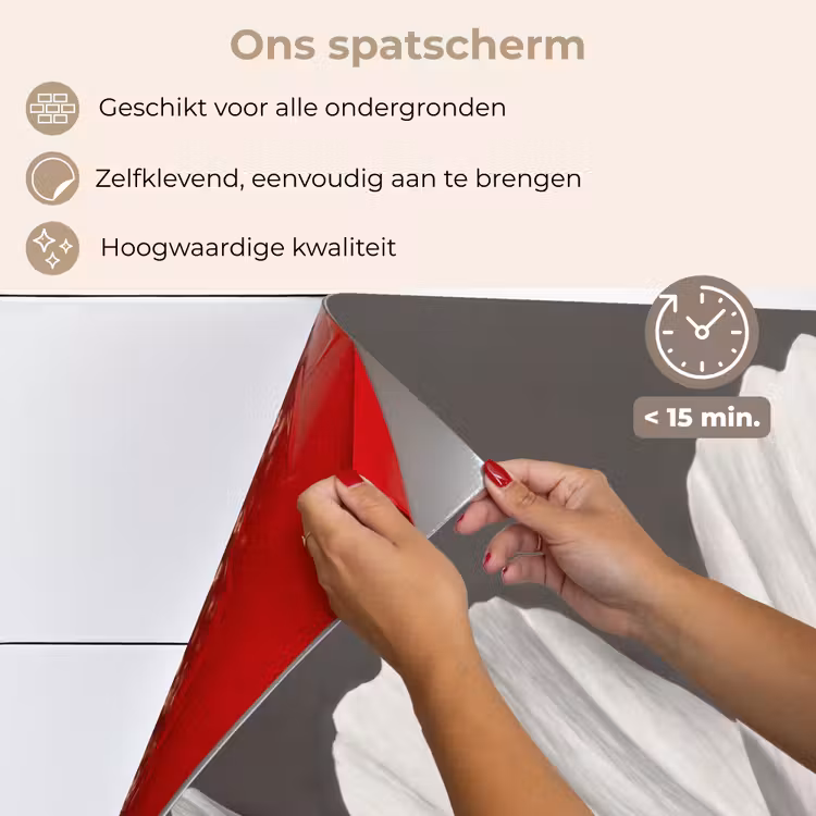 Bloem - Minimalistisch - Zwart - Wit keuken achterwand spatscherm klein -spatscherm_NL