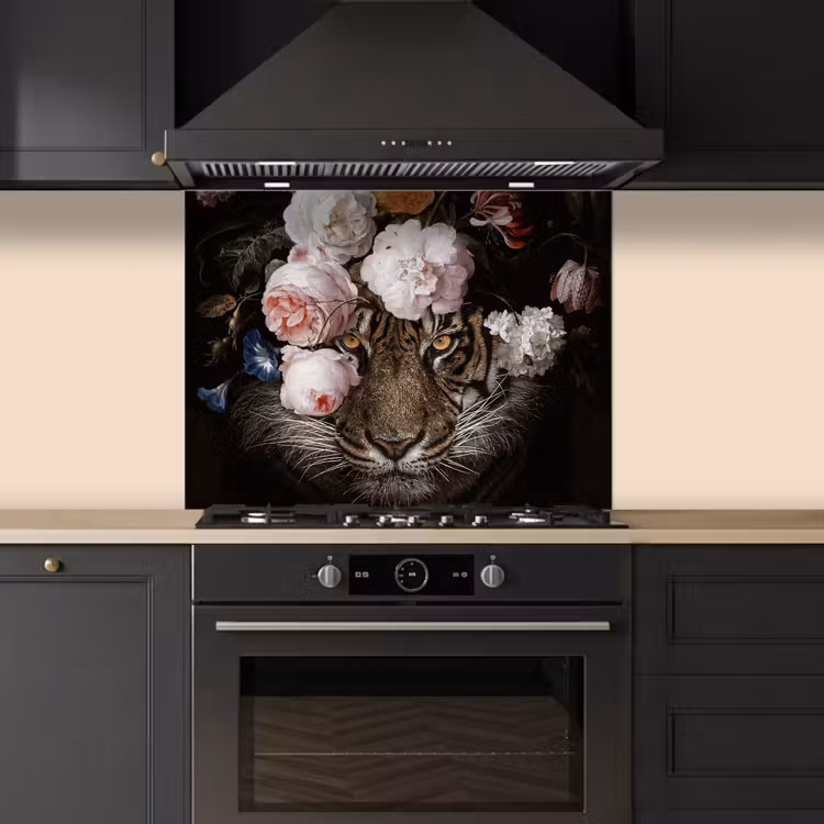 Bloemen - Jan Davidsz de Heem - Tijger - Schilderij - Stilleven - Oude meesters keuken achterwand spatscherm middel -sfeer1