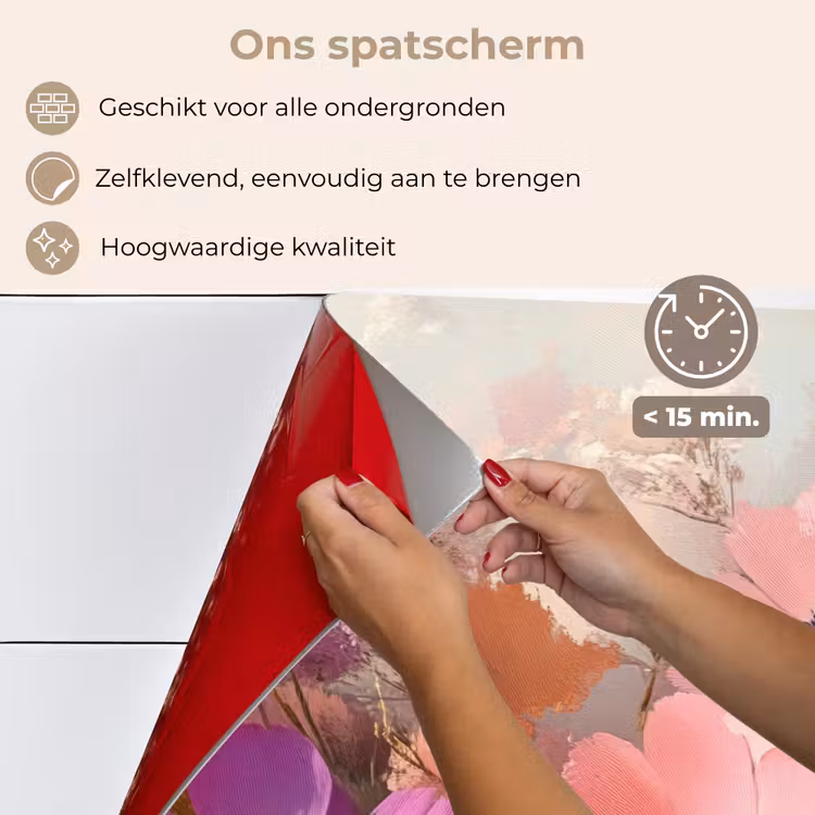 Bloemen - Kleurrijk - Bloei keuken achterwand spatscherm klein -spatscherm_NL