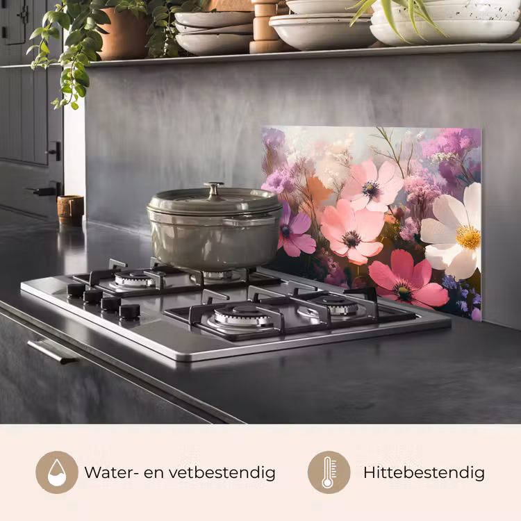 Bloemen - Kleurrijk - Bloei keuken achterwand spatscherm klein -usp_NL