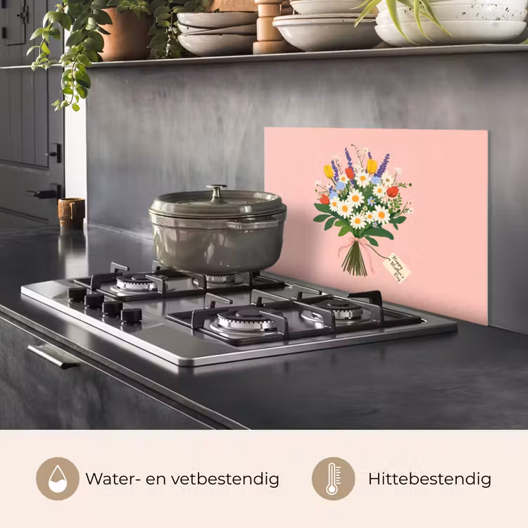 Bloemen - Lint - Kaartje keuken achterwand spatscherm klein -usp_NL