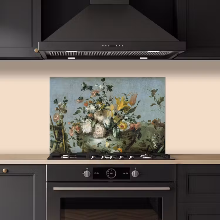 Bloemen - Oude Meesters - Olieverf keuken achterwand spatscherm klein -sfeer1