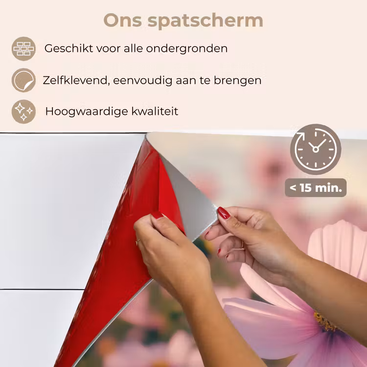 Bloemen - Paars - Wazig keuken achterwand spatscherm klein -spatscherm_NL