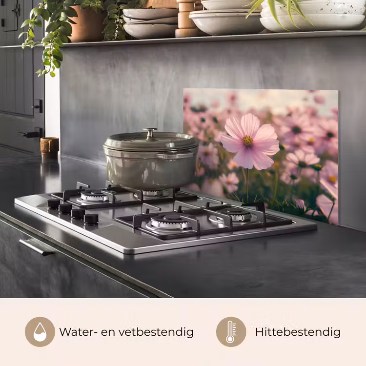 Bloemen - Paars - Wazig keuken achterwand spatscherm klein -usp_NL