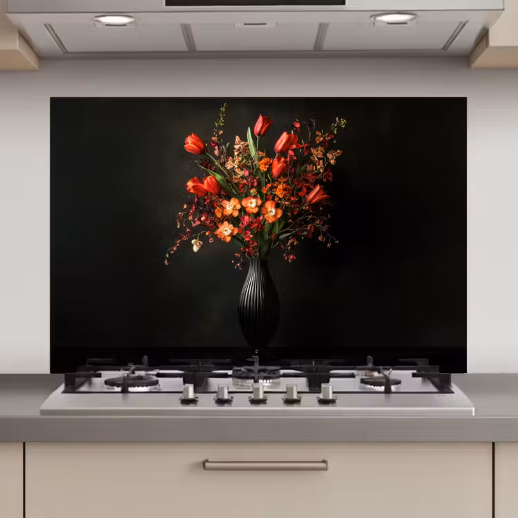 Bloemen - Takken - Boeket keuken achterwand spatscherm klein -3d_website