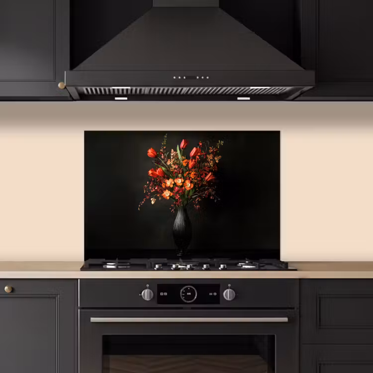 Bloemen - Takken - Boeket keuken achterwand spatscherm klein -sfeer1