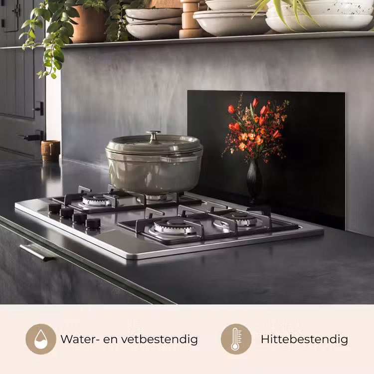 Bloemen - Takken - Boeket keuken achterwand spatscherm klein -usp_NL