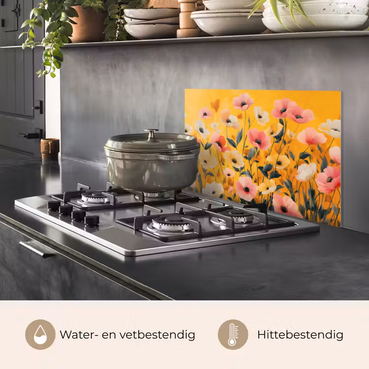 Bloemen - Veld - Geel keuken achterwand spatscherm klein -usp_NL
