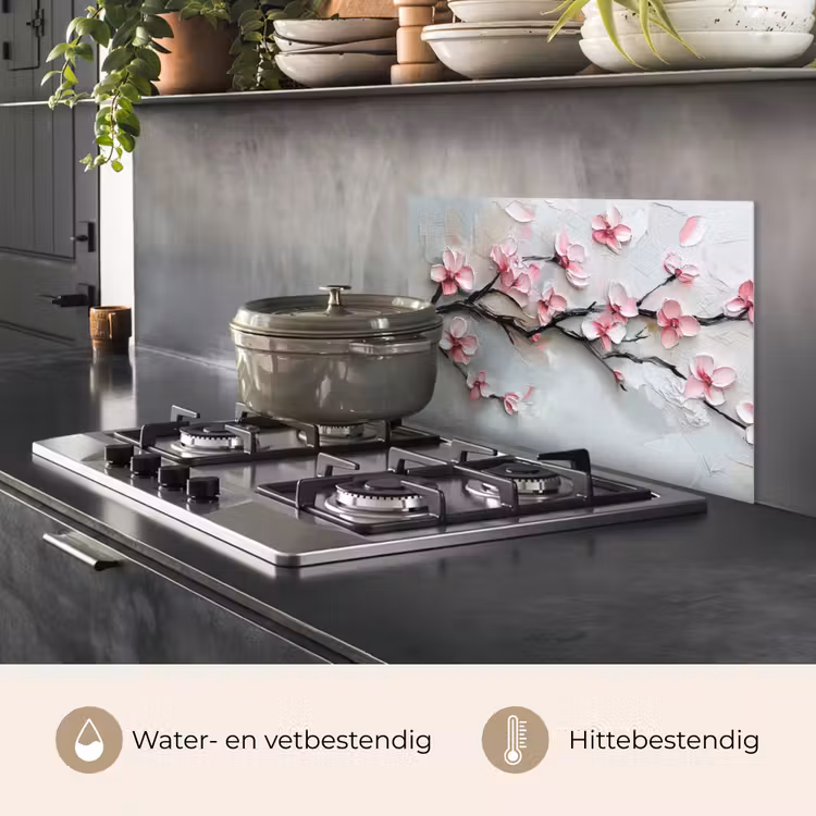 Bloesem - Kunstzinnig - Roze - Sakura keuken achterwand spatscherm klein -usp_NL