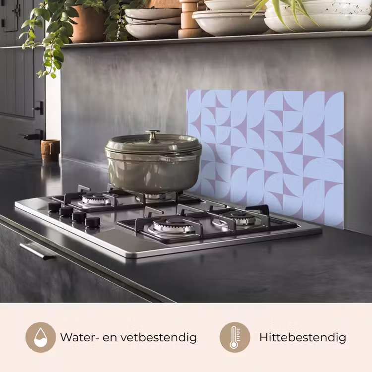 Blokken - Blauw - Paars - Patroon keuken achterwand spatscherm klein 900 -usp_NL