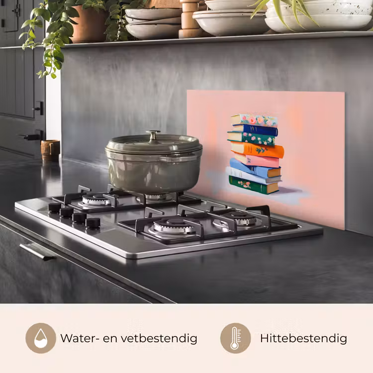Boeken - Stapel - Kleurrijk keuken achterwand spatscherm klein -usp_NL