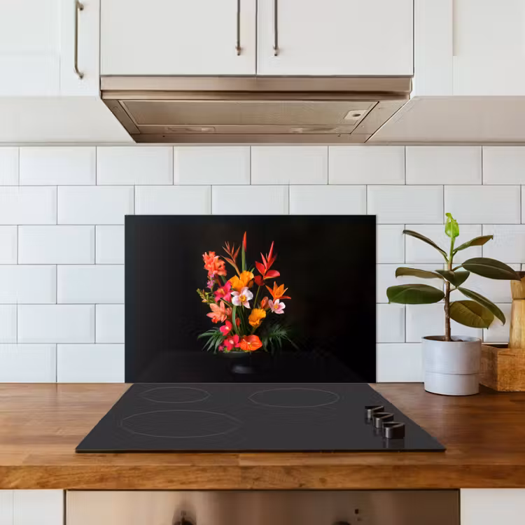 Boeket - Bloemen - Exotisch keuken achterwand spatscherm klein -sfeer2