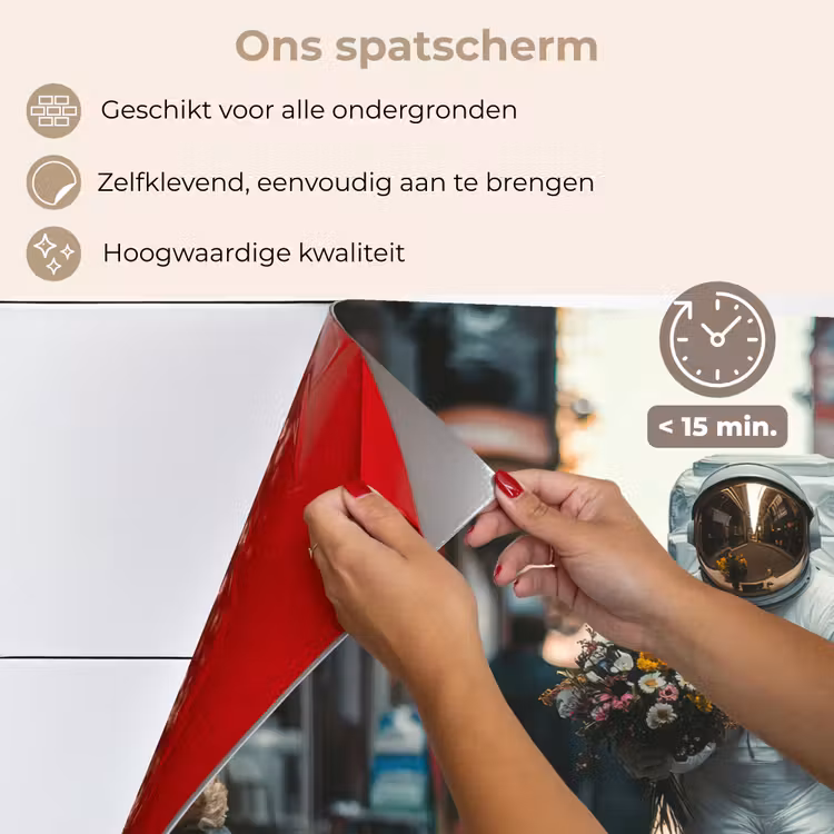 Boeket - Bloemen - Kleurrijk - Astronaut keuken achterwand spatscherm klein -spatscherm_NL