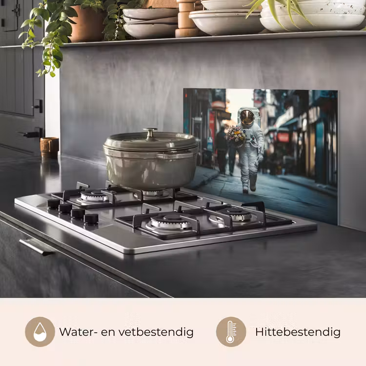 Boeket - Bloemen - Kleurrijk - Astronaut keuken achterwand spatscherm klein -usp_NL