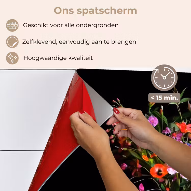 Boeket - Veldbloemen - Vaas keuken achterwand spatscherm klein -spatscherm_NL