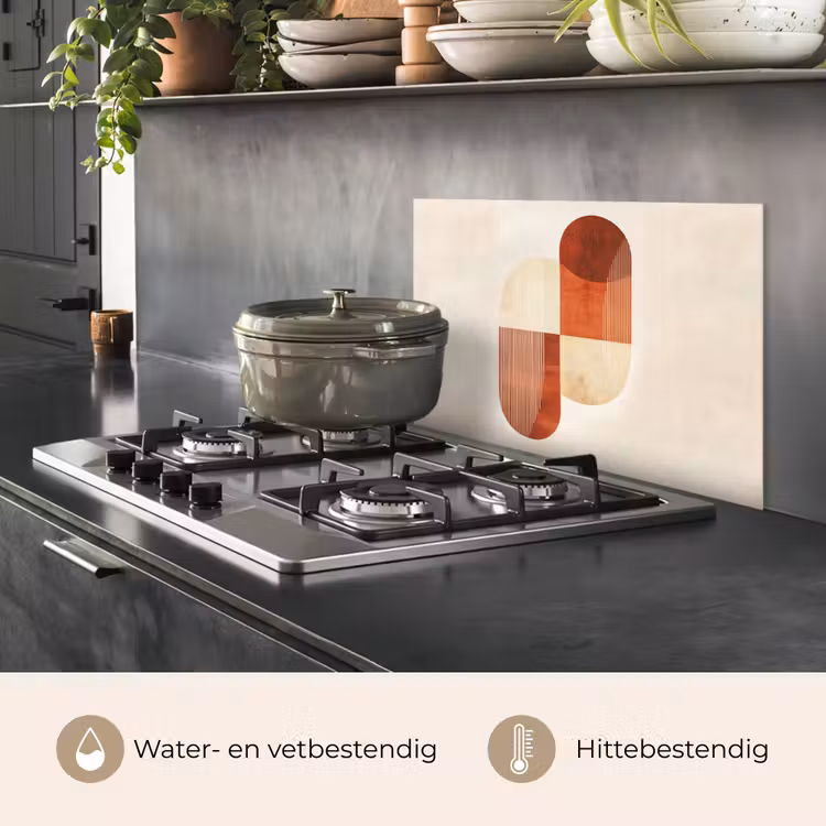 Bogen - Beige - Vormen keuken achterwand spatscherm klein -usp_NL