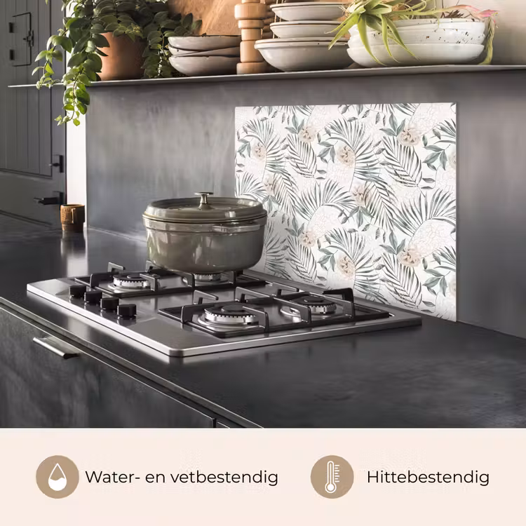 Boho - Jungle - Bloemen - Bladeren keuken achterwand spatscherm middel -usp_NL