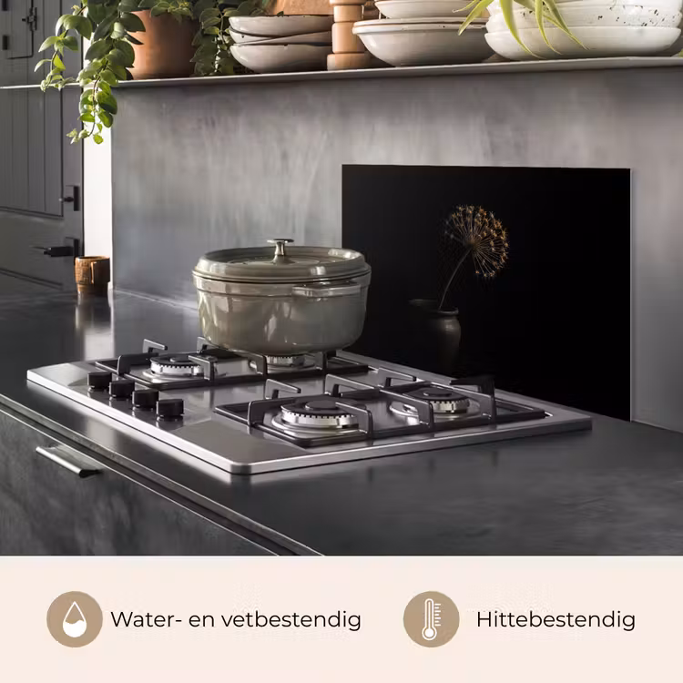 Bol - Gedroogd - Vaas - Zwart keuken achterwand spatscherm klein -usp_NL