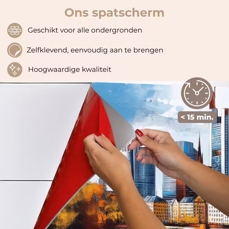 Bomen Frankfurt- Stad - Skyline - Brug keuken achterwand spatscherm klein -spatscherm_NL