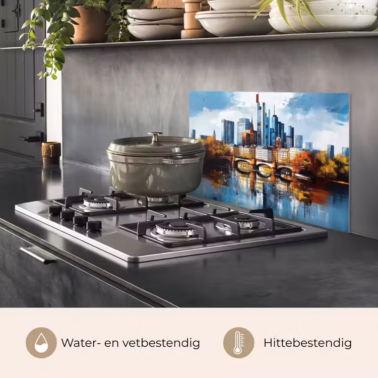 Bomen Frankfurt- Stad - Skyline - Brug keuken achterwand spatscherm klein -usp_NL